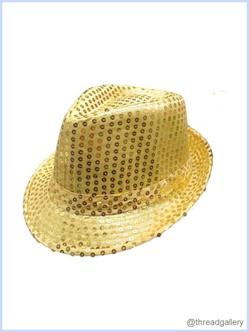 Sequin Fedora Hat Retro Plaid Jazz Dance Cosplay Costume Accessory
